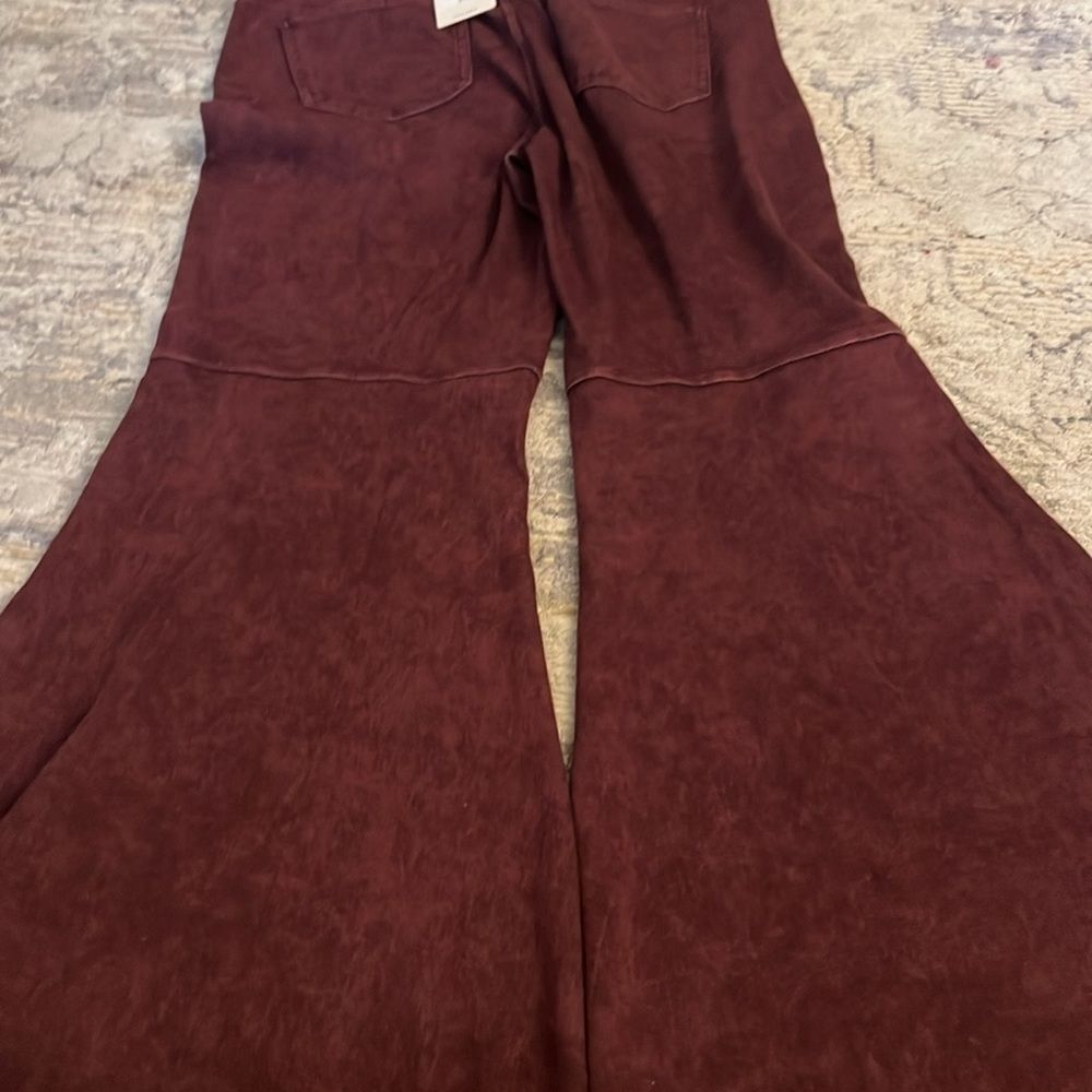 HALARA Women's Wide Leg Jeans in Rich Maroon - Picture 13 of 16